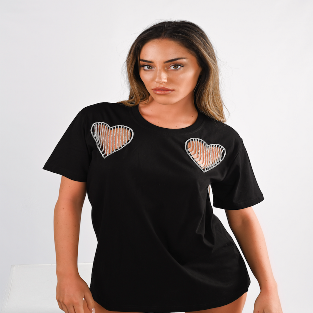 Heart Cut Out T-Shirt – Madame X